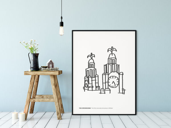 LIVERPOOL PRINT The Liver Building